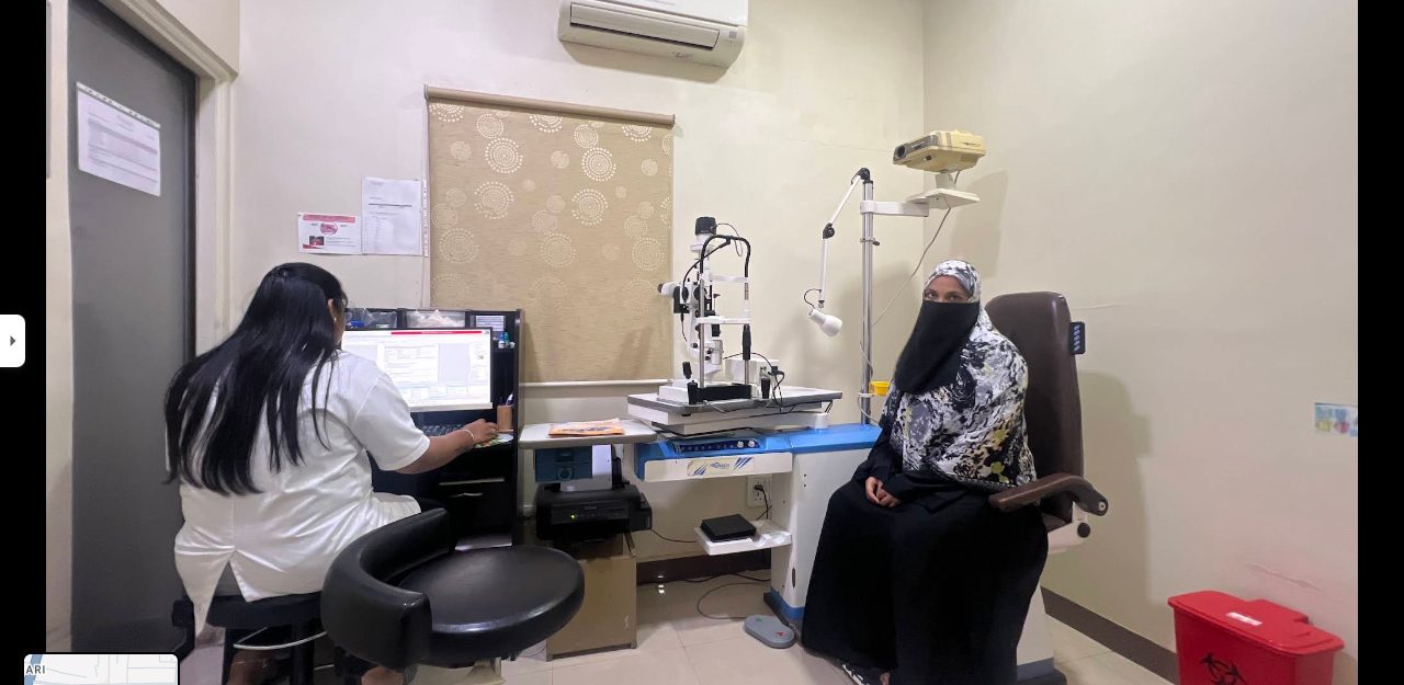 Eye examination room at Hazari Eye Hospital